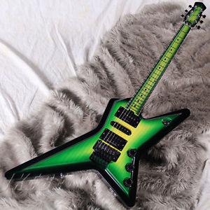 ESP Random Star GREEN BURST New    w/ Hard case