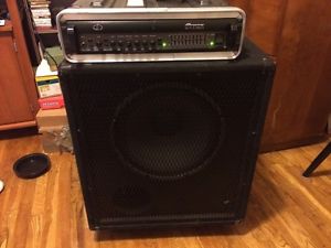 Bass Amp: ampeg svt 3 pro 450w head w Peavy bx115 15" cabinet