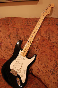 2008 Fender American Standard Stratocaster Guitar w/HSC, Black Strat Nearly New
