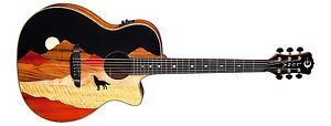 Luna Guitars Vista Wolf Rosewood Body Acoustic Electric Guitar w/Case - NEW