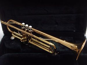 Used Student TRUMPET Yamaha YTR4335G Gold Lacquer BRASS Mouthpiece Hard CASE