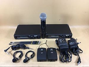 (2) Shure ULXP4 554-590 (1) SM58 ULX2 Mic (2) Shure ULX1 (2) antennas + more