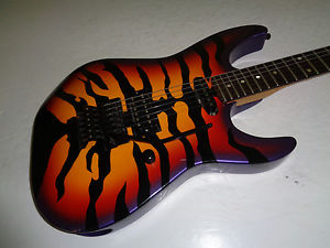 1990 ESP George Lynch  Sunburst Purple Tiger  All Original  NO RESERVE AUCTION !