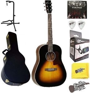 Tanglewood TW40 SD/VS Sloped Shoulder Dreadnought Guitar w/BK Hard Case + More