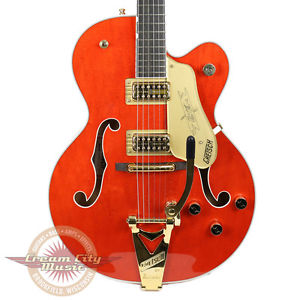 Used Gretsch G6120T Players Edition Chet Atkins Nashville Hollow Guitar Orange