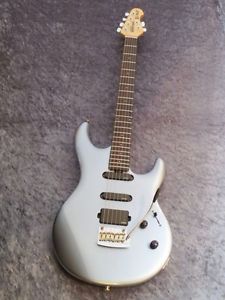 MusicMan LUKE Silver w/hard case Free shipping Guitar Bass from Japan #E992