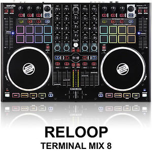 RELOOP TERMINAL MIX 8 4 DECK DJ CONTROLLER SERATO SOFTWARE $15 INSTANT OFF CLUB