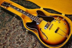 Gibson ES-330TD Brown w/hard case Free shipping Guitar Bass from Japan #E978