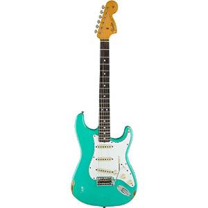 Fender Custom Shop 1967 Heavy Relic Stratocaster Rosewood Fingerboard Electric Guitar Sea Foam Green