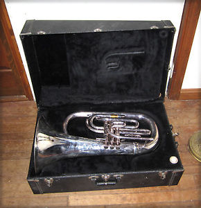 KANSTUL Bb Marching Silver Euphonium Model 295 with Hardcase & Mouthpiece MUSIC