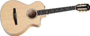 Taylor Guitars 612ce-L Grand Concert Acoustic Electric Guitar, Left Handed