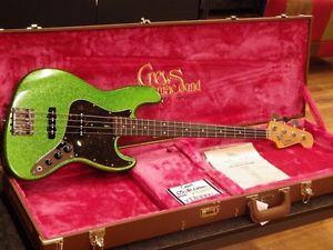 Crews Maniac Sound OS-JB Custom Green Sparkle Used Electric Bass Guitar Japan