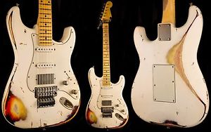 Nash Guitars S-81 OLYMPIC WHITE w/ 3 TONE BURST Electric Guitar SSH S81