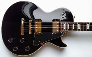 Epiphone Les Paul Custom Electric Guitar Korea 1991 Rare Early Ebony MIK w/OHSC