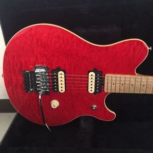 Musicman EVH Signature Trans Red Quilt Top w/Hard Case Electric Guitar