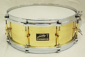 Canopus The Brass Snare Drum B-1455 Great Condition 14 x 5.5  from JAPAN F/S