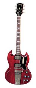 Gibson Custom Shop SGSR4VOFCNM1 SG Standard Reissue Maestro VOS Solid-Body Electric Guitar, Faded Cherry