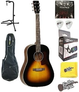 Tanglewood TW40 SD/VS Sloped Shoulder Dreadnought Guitar w/Gig Bag + More