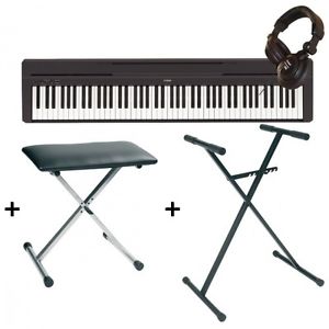 Pack Piano numérique Yamaha P45 noir + Support + banquette + casque