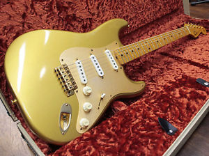1995 Fender Custom Shop 1954 Stratocaster Gold Electric Guitar Free Shipping