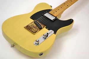 Fender Japan TL52-SPL White Yellow Used Electric Guitar Free Shipping EMS