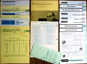 ALTEC ENGINEERING NOTES NEWS Most Important Audio Designers Technical Documents