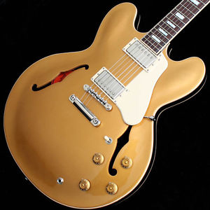 Free Shipping Used Gibson Memphis ES-335 Plain Top 2016 Limited Gold Top Guitar