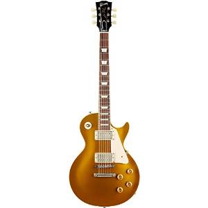 Gibson Custom Shop LPR73VODAGNH1 1957 Les Paul Goldtop Dark Back VOS-2013 Electric Guitar, Antique Gold