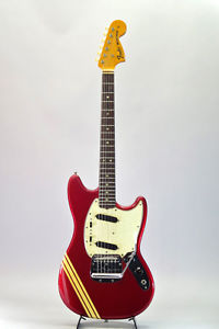 1974 Fender Mustang Competition Red Electric Guitar Free Shipping Vintage