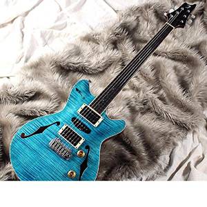 Free Shipping T's Guitars Arc Hollow Flame (Ocean Blue) W/buzz Feiten Tuning System