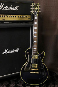 RARE! '80s made vintage Fernandes Burny RLC LP Custom Black Made in Japan