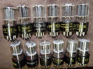 12 PIECES RAYTHEON VT-231 / 6SN7GT = 5692 TUBES AMAZING HI-FI BEST VINTAGE AUDIO