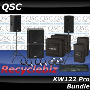 QSC KW122 Pro Bundle  KW181 Subs, Stands, Bags & Cables