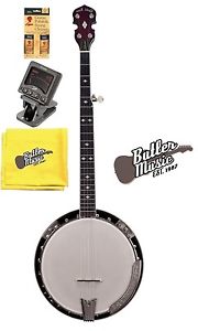 Gold Tone BG-250LH - Left Handed 5 String Bluegrass Banjo w/Tuner and Polish Kit
