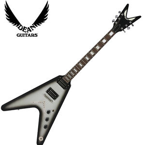 Dean V Shape Guitar Silver Burst Electric Guitar w/ Dean Hardshell case