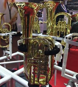 Prof Children F/Eb Tuba 4 Rotary Valve Horn Gold Lacquer 8.66'' Bell With Case