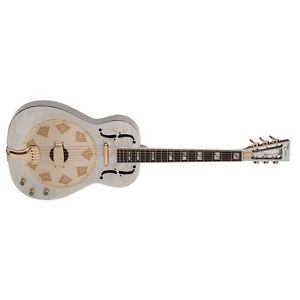 Dean Resonator Thin Body Electric Chrome / Gold *New* Guitar Lipstick PU RESCG
