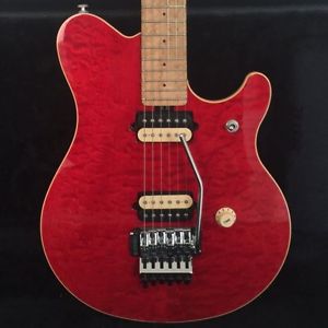 Music Man EVH Signature Trans Red Quilt Top Used Electric Guitar Gift From JP