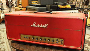 1972 Marshall JMP100 Super Lead Original Red Lavant Tolex Guitar Amplifier Head