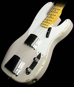 Fender Custom Limited Relic 1955 Precision Electric Bass Guitar White Blonde