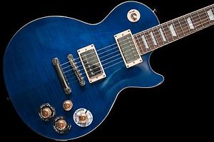 Epiphone Tribute Plus Les Paul Flame Top Midnight Sapphire w/ hard case