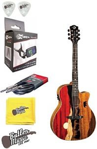 Luna Vista Eagle Koa Back & Sides A/E Guitar w/Clip-on tuner + More!!!!