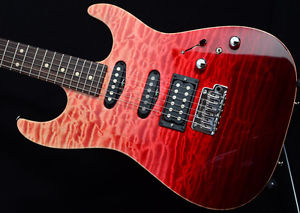 New Tom Anderson Drop Top Guitar! Red Surf, Quilt