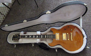 Gibson USA Les Paul Double Cutaway PlusTrans Amber w/HardCase Used