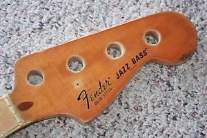1981 1982 Fender Gold Jazz bass neck maple SUPER RARE bound