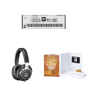 Yamaha MOTIFXF8 WH 88-Key Weighted Action Music Production Synthesizer, White, with Audio-Technica ATH-M70x Professional Monitor Headphones and $300 Gift Card