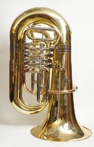 Tempest BBb 4 Valve Rotary Tuba Ball & Socket Linkage Goldbrass Leadpipe Full 4/4 Size Case with Wheels 5 Year Warranty