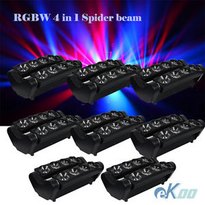 8Pcs! 8x10W RGBW LED Spider Beam Moving Head stage lighting DJ Party American