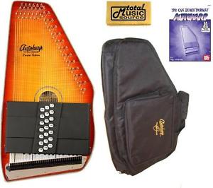 Oscar Schmidt 21 Chord A/E Autoharp, Flame Maple Top, Honey Sunburst OS11021FHS