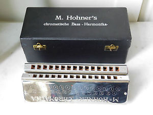 VINTAGE M.HOHNER CHROMATIC BASS HARMONICA 265 STUNNING CONDITION.